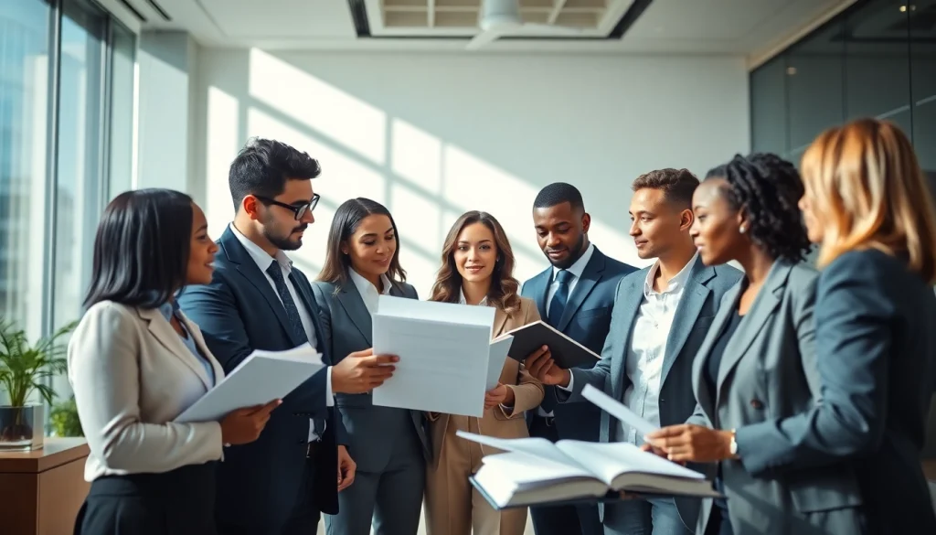 Best employment lawyers in Delhi NCR collaborating on contracts in a modern office.