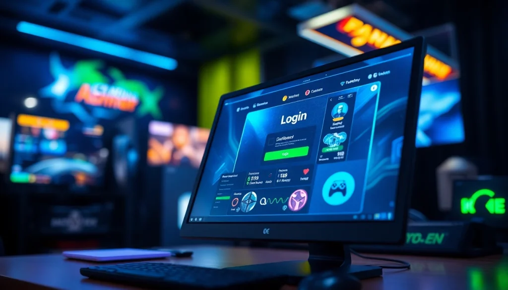 Diantogel login interface with vibrant graphics and engaging user interactions.