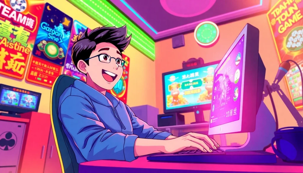 Experience seamless tashan win login with an enthusiastic gamer immersed in exciting gameplay.