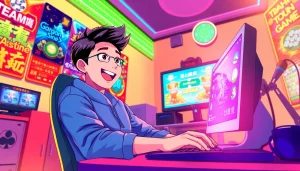 Experience seamless tashan win login with an enthusiastic gamer immersed in exciting gameplay.