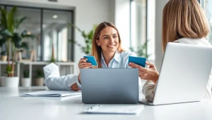 카드 현금화 방법을 상담하는 전문가의 모습