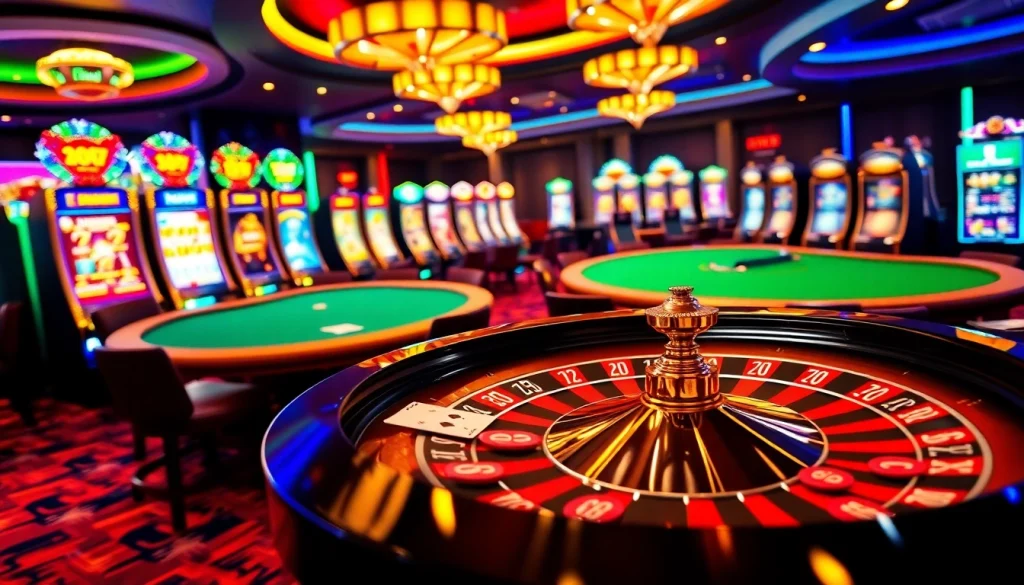 Play casino games at new 66 with vibrant poker tables and lively slot machines.