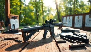 Enhance firearm safety with the ar super safety trigger kit displayed in an outdoor setting.