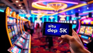 Menampilkan situs slot depo 5k dengan tampilan permainan slot yang menarik dan interaktif.
