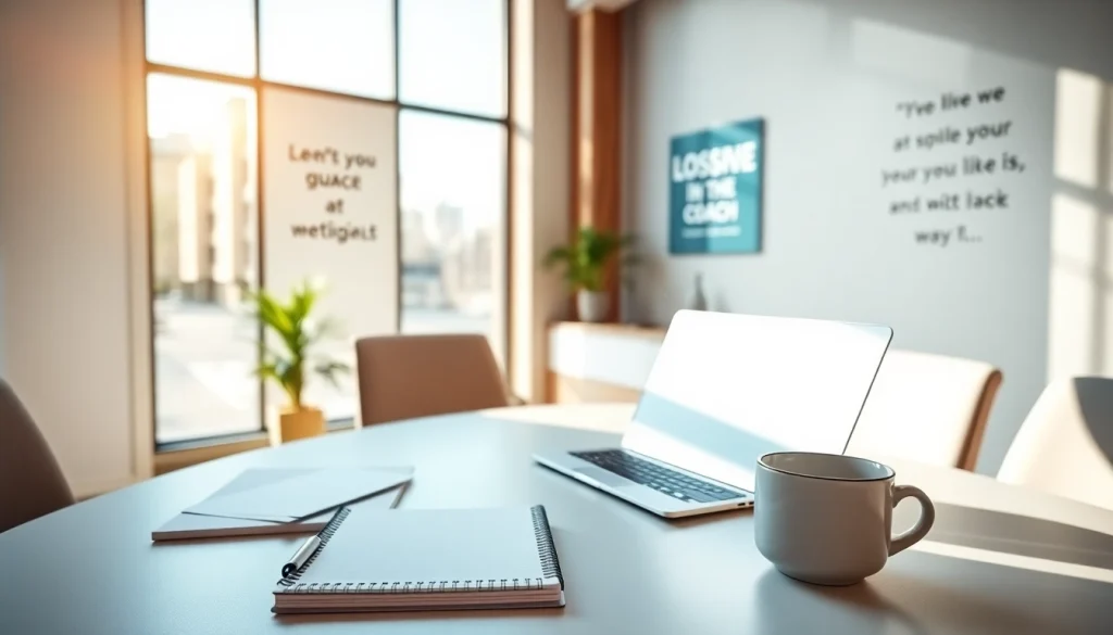 Engaging scene of a business coach los Angeles fostering productivity in a modern office setting.