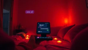 Engaging AI chatbot interface showcasing sex ai conversations in a cozy, intimate setting.