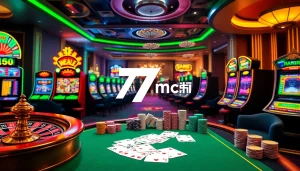 Watch live sports scores on 7m.cn with engaging casino-style visuals showcasing excitement and action.