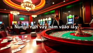 Nếu như vậy bám vào đây represents a strategic moment at a bustling casino roulette table where players engage with the dealer.