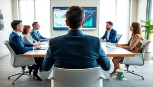 SMSF set up consultation in a modern office with clients and advisors.