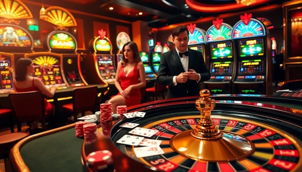 Exciting gaming action at 123b casino featuring vibrant chips and roulette table.