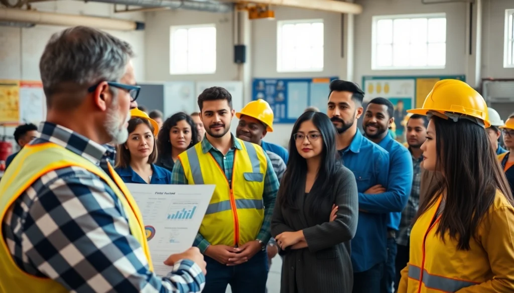 Engaged participants in OSHA training carolinas showcase interactive safety learning session.