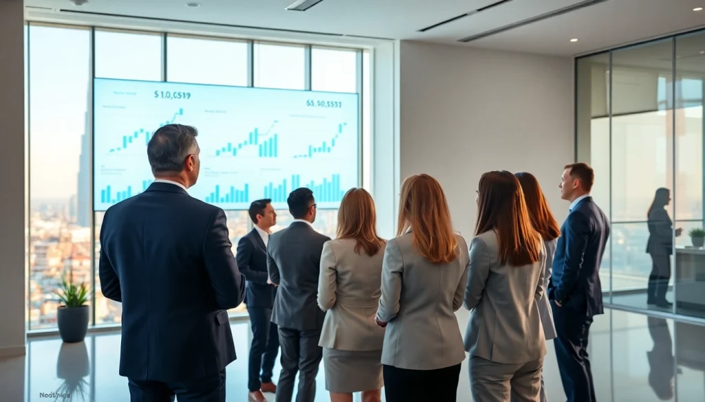 Corporate Tax Services discussion among diverse professionals in a modern Dubai office.