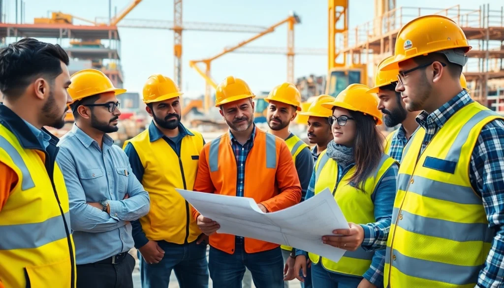 DAS 142 form in action at a construction site with apprentices and contractors collaborating.