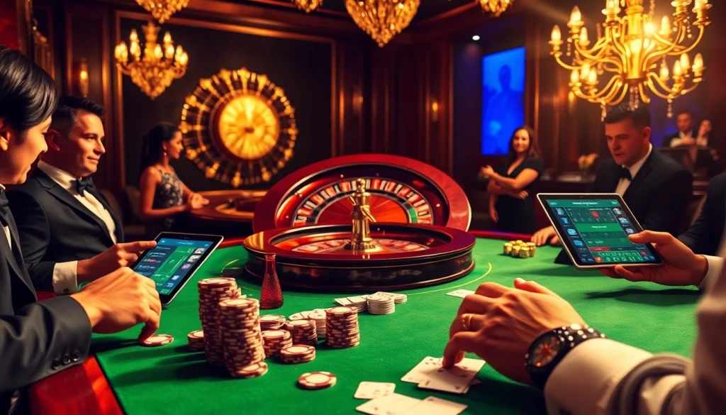 Experience thrilling gameplay at god55 casino with vibrant tables, chips, and roulette excitement.