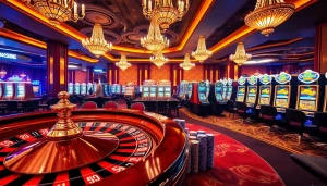 Engage in high-stakes gambling at XX88 COM casino with vibrant roulette tables and colorful poker chips.
