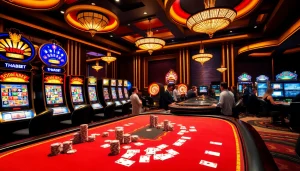 Experience the thrilling atmosphere of THABET's high-stakes casino games with lively gambling action.