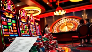 Rasakan sensasinya dengan obraltoto di panggung kasino mewah yang menampilkan mesin slot berwarna-warni dan rolet.