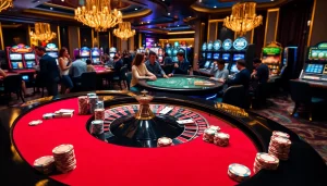 Exciting gaming scene at nhà cái RR88 with roulette, poker, and slot machines offering top-notch gambling experiences.
