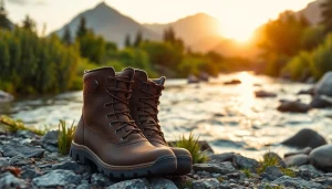 Catch fish comfortably with fly fishing boots designed for durability and traction in nature.