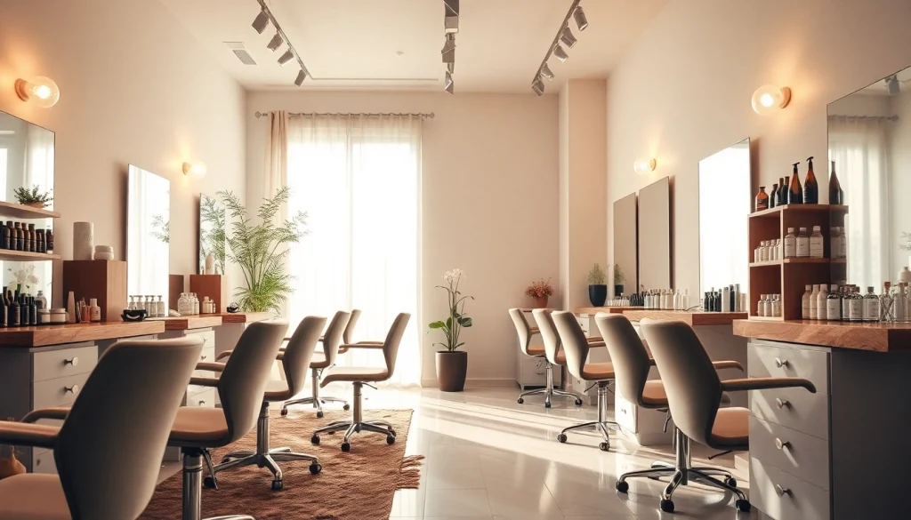 Salon Craiova with modern design and inviting atmosphere welcoming clients.