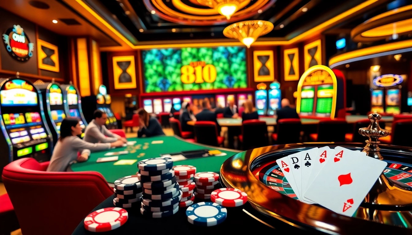 Engage in high-stakes poker action at a luxurious casino showcasing CM88 charm.