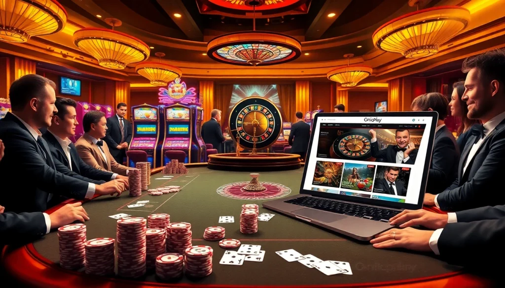 Experience the thrill of gambling with link alternatif onicplay at a luxury casino poker table.