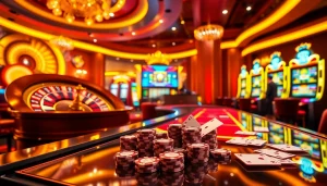 Experience thrilling online gaming action at https://xx88.today/ with vibrant slot machines and casino tables.