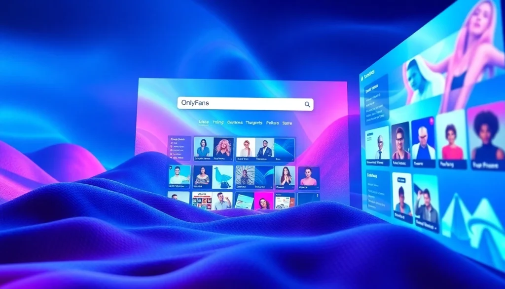 Explore the top OnlyFans discovery platforms showcased in a vibrant digital landscape.