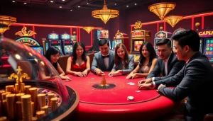 Experience thrilling casino action with engaging players at the table, highlighting https://lc88.media's top games and excitement.