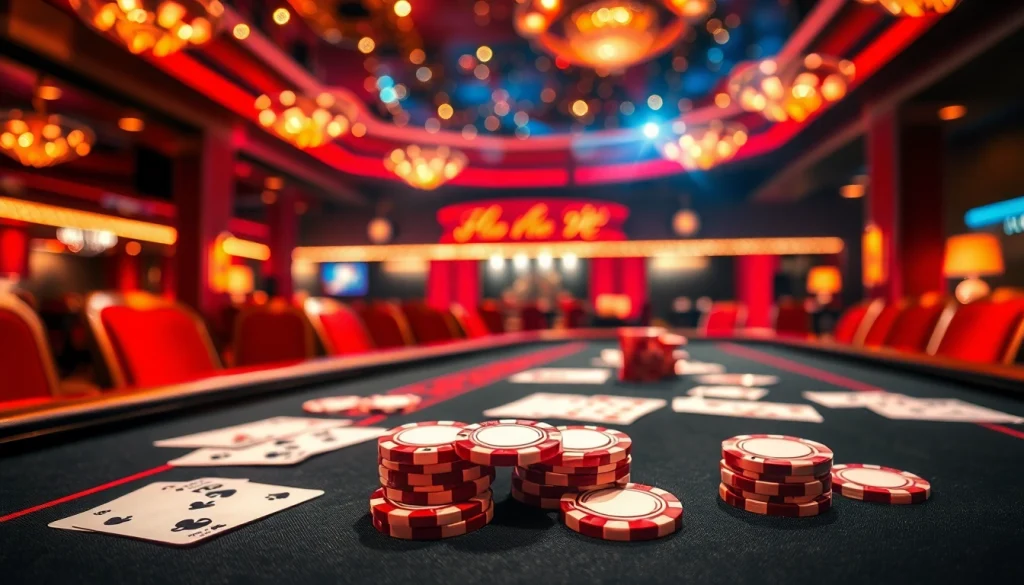 Reddit insights on fascinating casino gaming, featuring lively poker table setup.