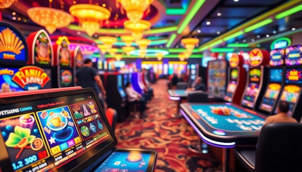 Pinco Casino onlayn oyunlar üçün rəngarəng kazino mühiti nümayiş etdirir.