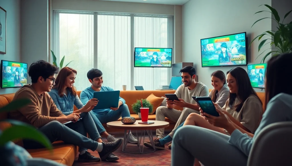 Engaged players exploring Jalwa gaming platform on mobile and laptop.