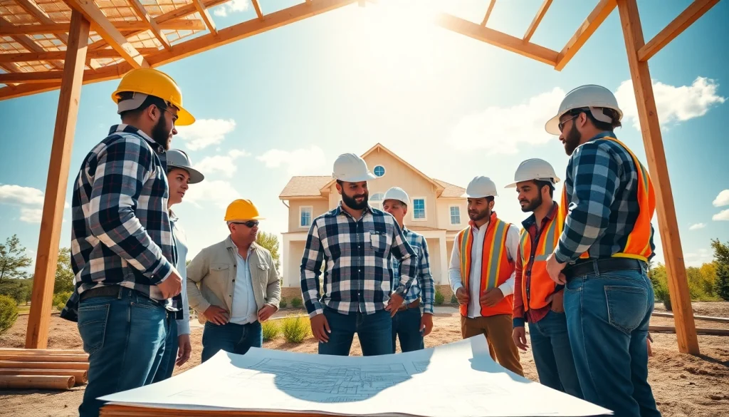 Texas association of builders showcases professionals collaborating on a vibrant construction site.