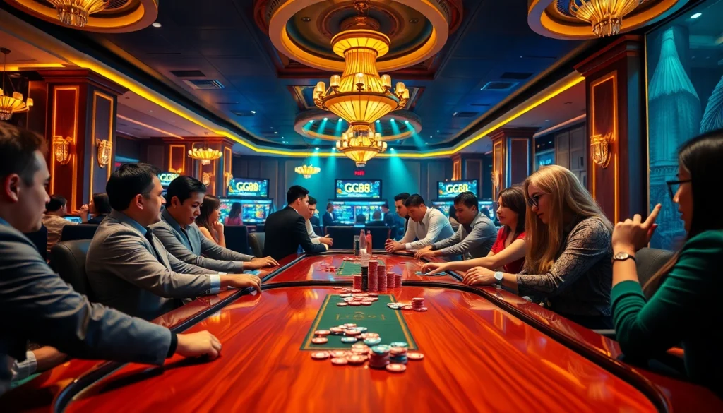 Experience the thrill of GG88 live poker with professional dealers and vibrant gameplay.