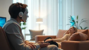 Engaging conversation with AI assistant focusing on ai nsfw themes in a modern setting.