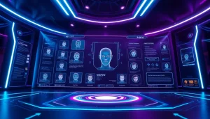 Interactive NSFW character AI interface showcasing AI avatars and custom options.