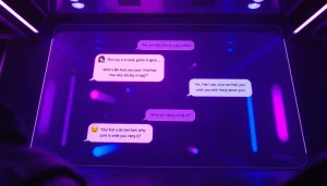 Engaging digital chat showcasing playful nsfw ai chat interactions with an innovative interface