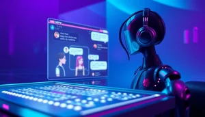 NSFW AI chatbot interface showcasing interactive avatars in an engaging atmosphere