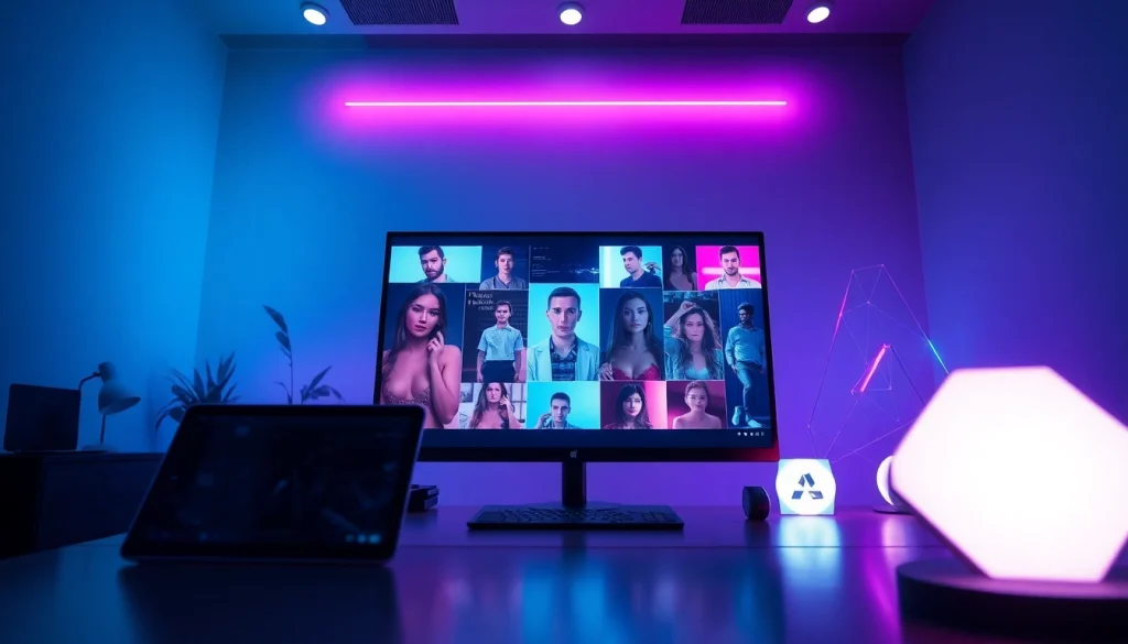 Innovative NSFW AI image generation interface with realistic chatbot displays