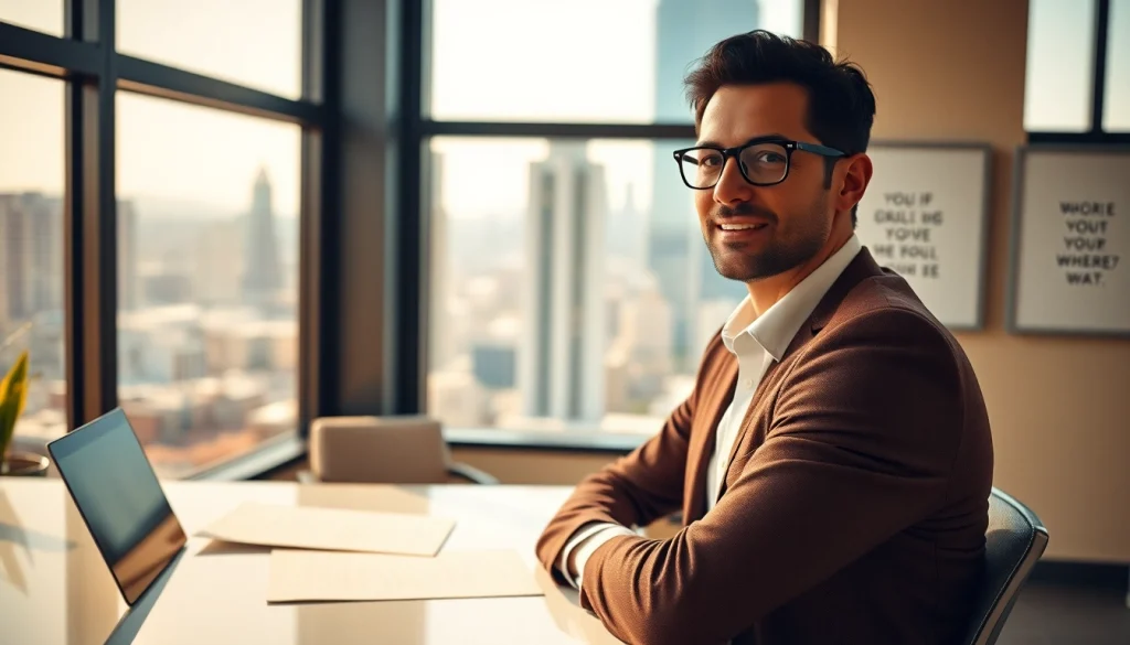 Engaging business coach los Angeles discussing strategies in a bright office