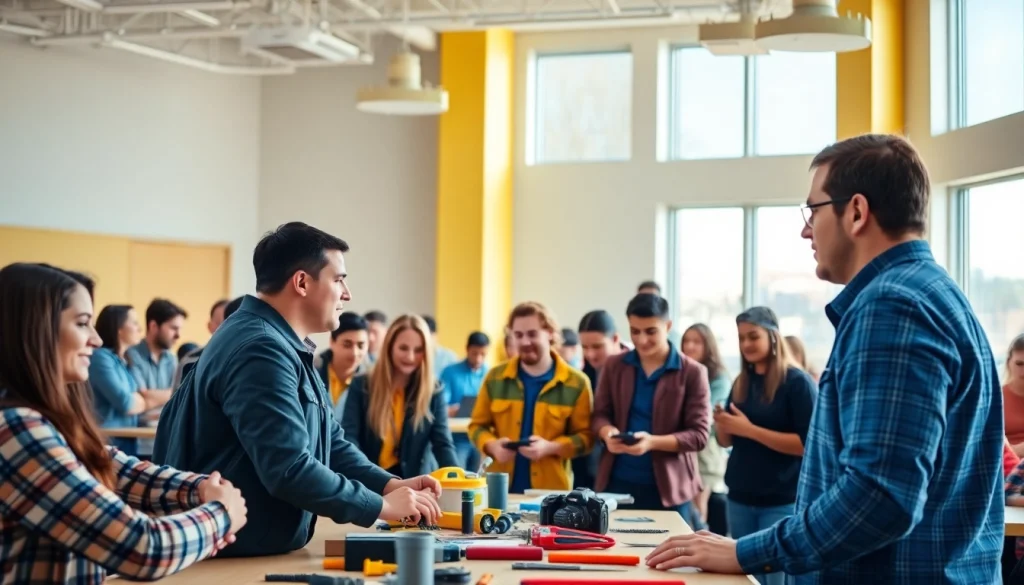 Students actively participating in NCCER certification training with practical tools and instructor guidance.