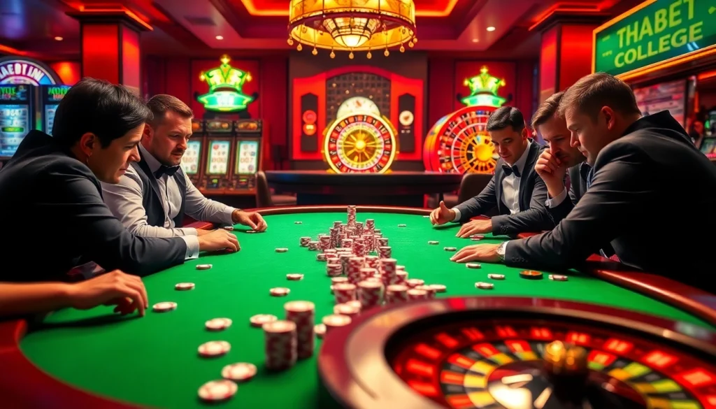 Experience thrilling poker action at THABET COLLEGE's elite casino.