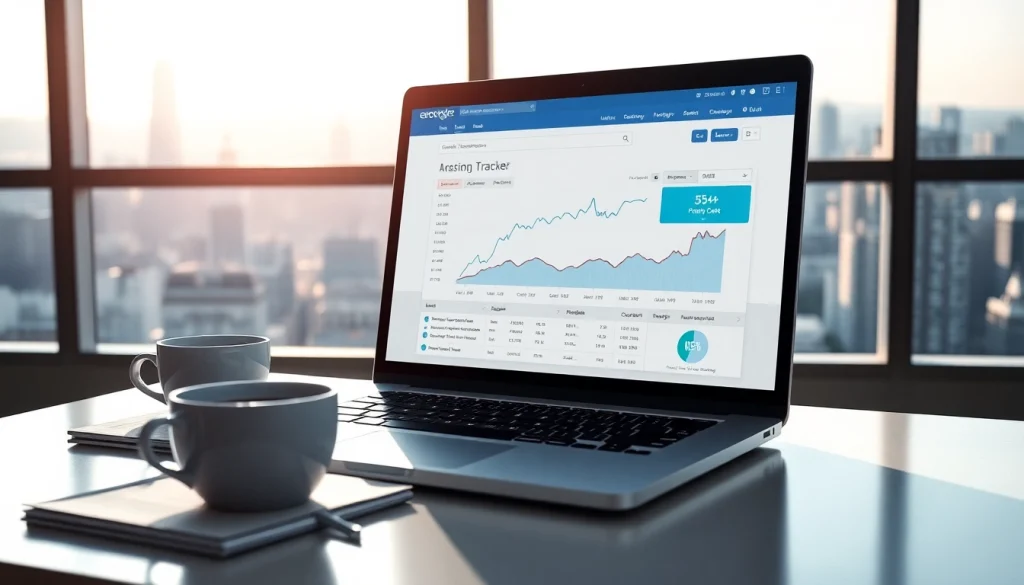 Capture the essence of an SEO Rank Tracker to visualize site performance and analytics.