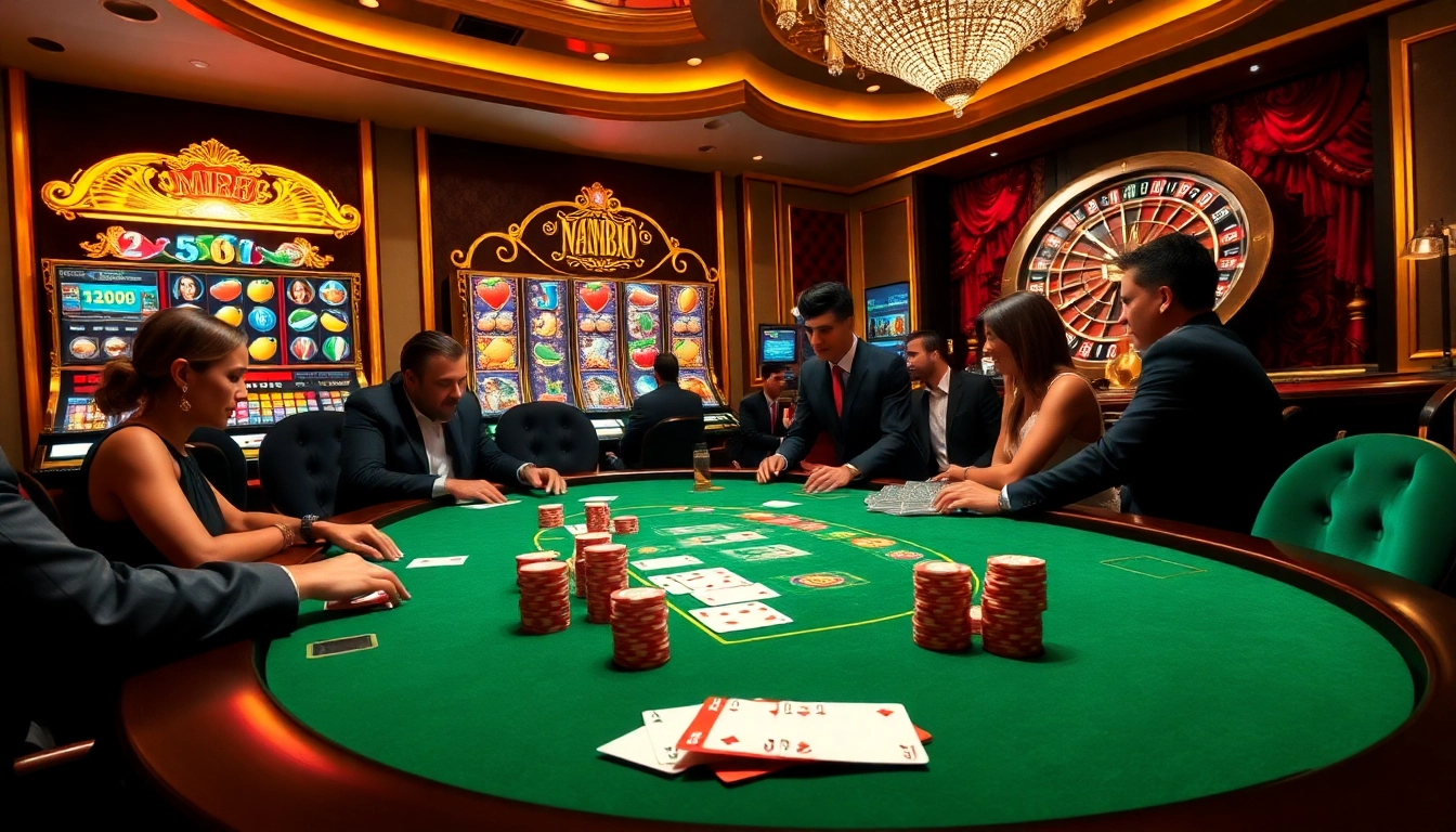 Experience high-stakes gaming at an elegant casino table with mm88 com, showcasing cards and chips.