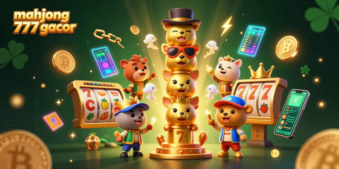 Spin to win with mahjong 777 gacor's vibrant 3D casino scene featuring big wins.
