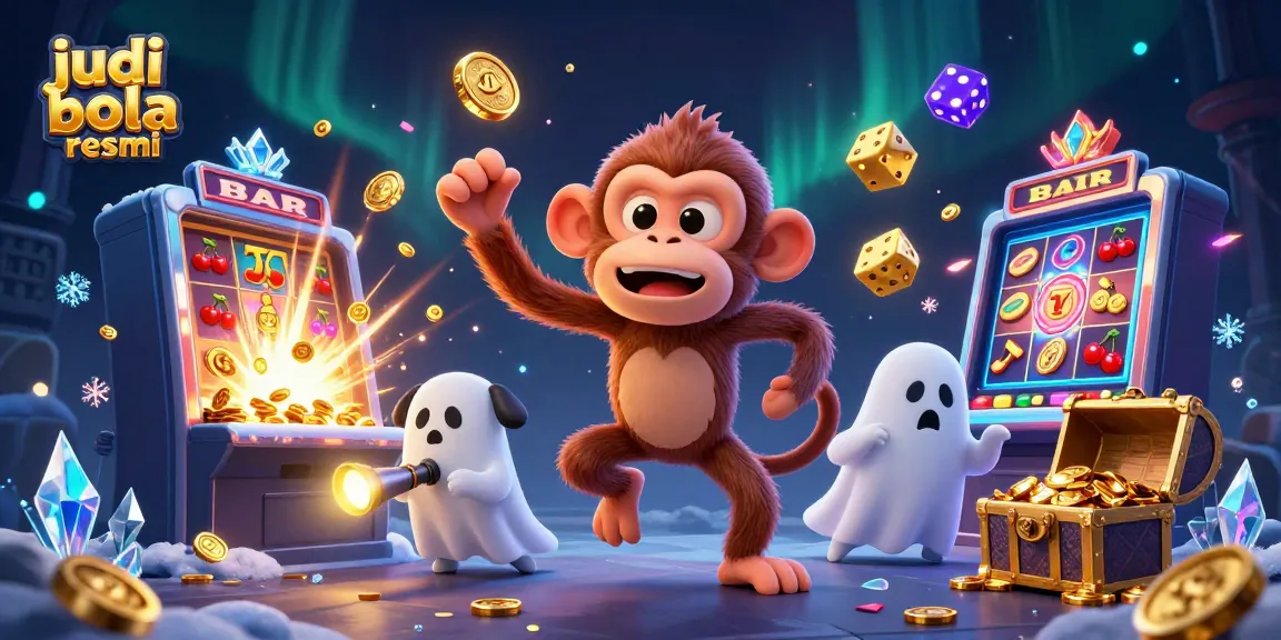 Engage with judi bola resmi featuring lively characters in an animated casino scene.