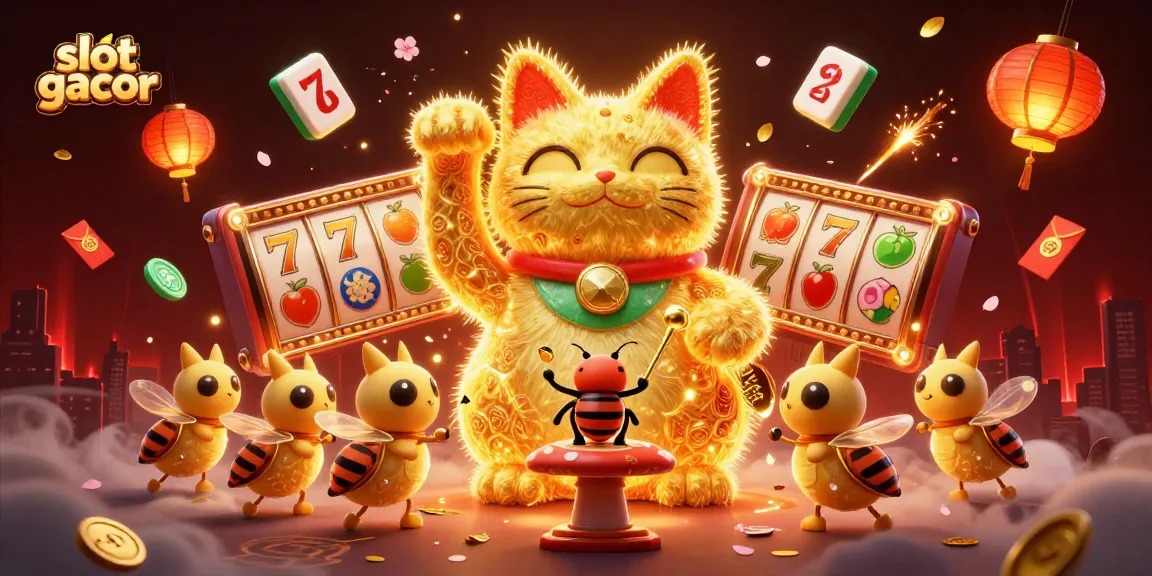 Experience the thrill of slot gacor with this vibrant 3D illustration capturing lucky symbols and wins.