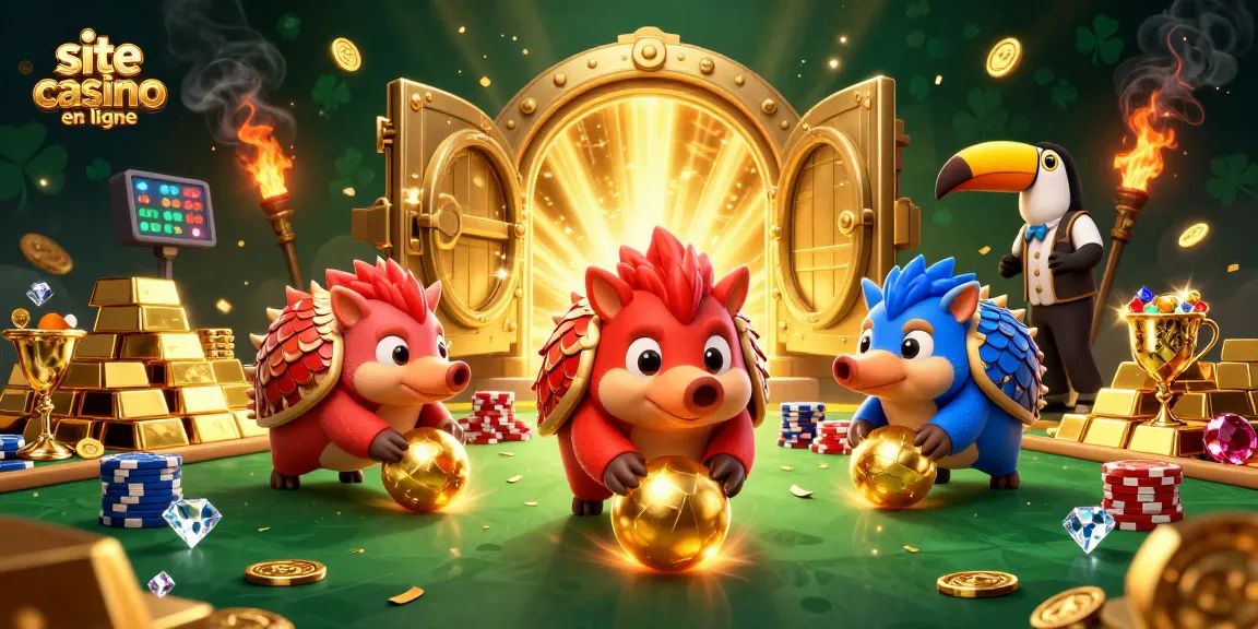 Découvrez les ravissants pangolins du site casino en ligne profitant des jeux et d'une ambiance lumineuse.