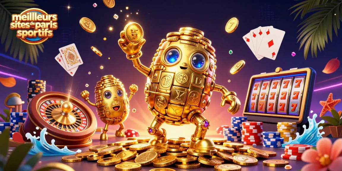 Les meilleurs sites de paris sportifs à découvrir avec une illustration de casino dynamique pleine d'éléments attrayants.