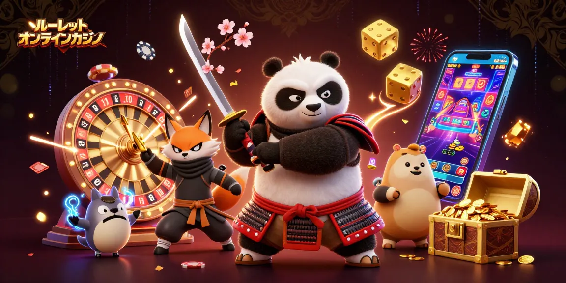 ルーレットオンラインカジノでの魅力的なキャラクターたちが鮮やかなシーンで勝利を目指します。